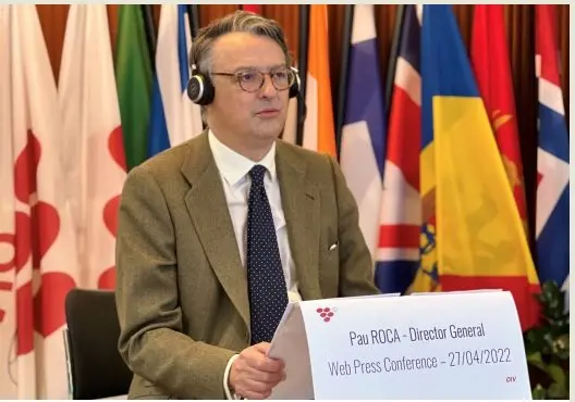 Pau Roca, director general de la OIV, durante la conferencia el pasado 20 de abril del 2023