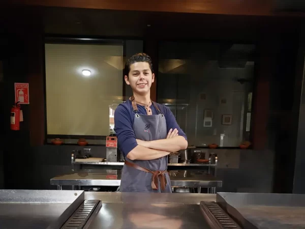 Leandro, cuando hizo su pasantía en Gustu.