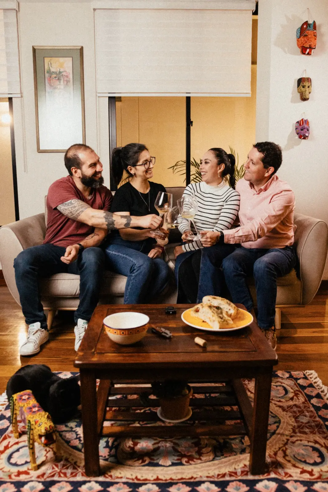 Cuatro amigos soñando en conjunto para hacer realidad el Winefest.