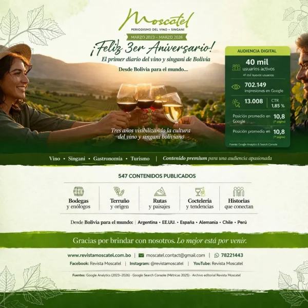 3 años de la revista Moscatel
