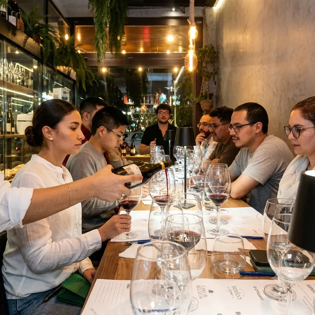 Casa de Relatos presentó tres vinos en la cata organizada por la enoteca Entre Copas